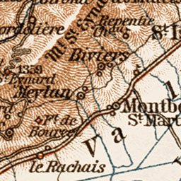 Waldin Grenoble environs map, 1913 digital map