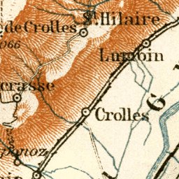 Waldin Grésivaundan valley and Grenoble environs map, 1913 digital map