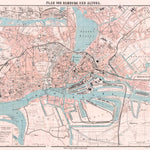 Waldin Hamburg and Altona city map, 1905 digital map