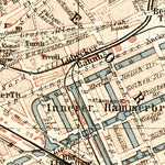 Waldin Hamburg and Altona city map, 1906 digital map