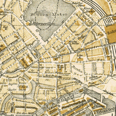Waldin Hamburg and Altona city map, about 1902 digital map