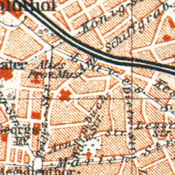 Waldin Hannover city map, 1906 digital map