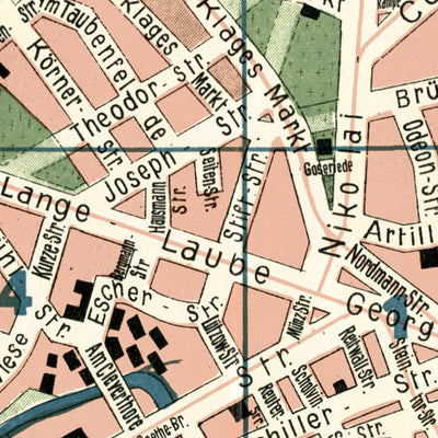 Waldin Hannover city map, 1922 digital map