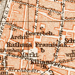 Waldin Heilbronn city map, 1909 digital map