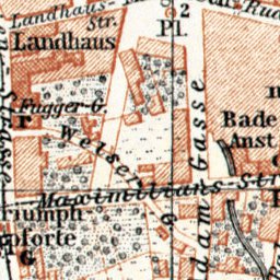 Waldin Innsbruck town plan, 1910 digital map