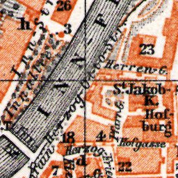 Waldin Innsbruck town plan, 1911 digital map