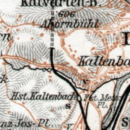 Waldin Ischl (Bad Ischl) and environs, 1910 digital map