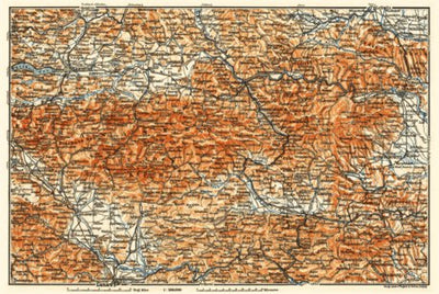 Waldin Karawanken Mountains and Bacher Mountains, 1911 digital map