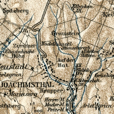 Waldin Karlový Vary environs map, 1908 digital map