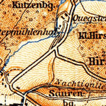 Waldin Königswinter, environs (The Seven Mountains), 1905 digital map