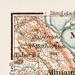 Waldin Konstanz (Constance) city map, 1909 digital map