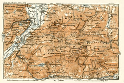 Waldin Kufstein and environs, 1906 digital map
