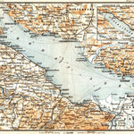 Waldin Lake Constance (Bodensee) map with Lindau town plan, 1897 digital map