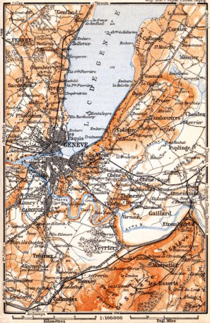 Waldin Lake of Geneva, 1900 digital map