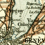 Waldin Lake of Geneva (Lac Léman) environs, 1909 digital map