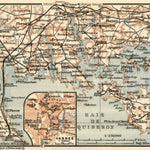 Waldin Le Morbihan. Vannes and vicinities map, 1913 digital map