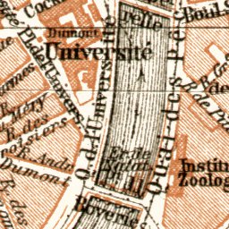 Waldin Liège (Lüttich) town plan, 1909 digital map