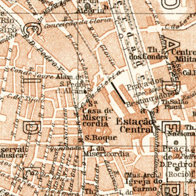 Waldin Lisbon City Map, 1911 digital map