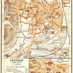 Waldin Louvain (Leuven) town plan, 1904 digital map