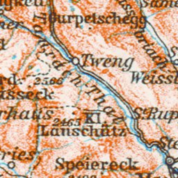 Waldin Lungau and Lower Tatras, 1913 digital map