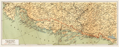 Waldin Map of Dalmatia, 1903 digital map