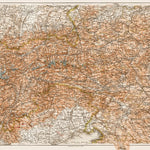 Waldin Map of the Alpine Countries, 1903 digital map