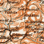 Waldin Map of the Bavarian Forest (Bayerischer Wald), 1909 digital map