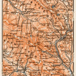 Waldin Map of the Bavarian Forest (Bayerischer Wald), western region, 1909 digital map