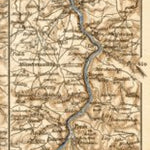 Waldin Map of the Course of the Mosel River from Zell to Trier, 1927 digital map