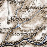 Waldin Map of the Course of the Rhine from Koblenz to Rüdesheim, 1927 digital map