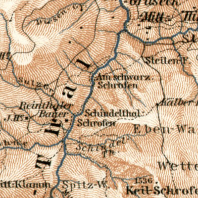 Waldin Map of the environs of Garmisch and Partenkirchen, 1906 digital map