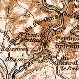Waldin Map of the Esterel Massif (Massif de l´Esterel), 1913 digital map