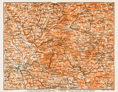 Waldin Map of the Fichtel Mountains (Fichtelgebirge), 1909 digital map