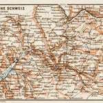 Waldin Map of the Franconian Switzerland - Fränkische Schweiz, 1909 digital map