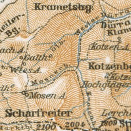 Waldin Map of the Lower Inn Valley - Unterinnthal, 1906 digital map