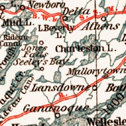 Waldin Map of the Province of Ontario, from Ottawa to Parry Sound and Hamilton, 1907 digital map