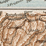 Waldin Map of the Riviera di Levante, 1913 digital map