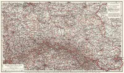 Waldin Map of the southeast provinces of northern Germany, 1913 digital map