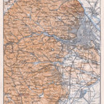 Waldin Map of the west environs of Vienna (Wien) from Klosterneuburg to Baden, 1913 digital map