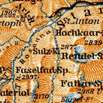 Waldin Map of Vorarlberg and the Forest of Bregenz digital map