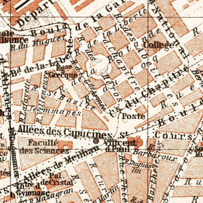 Waldin Marseille city map, 1902 digital map