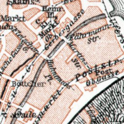 Waldin Meissen (Meißen) city map, 1911 digital map