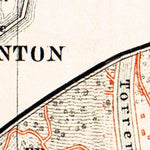 Waldin Menton town plan with map of the environs of Menton, 1910 digital map