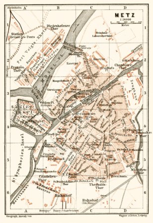 Waldin Metz town plan, 1905 digital map