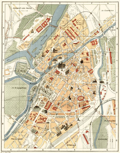 Waldin Metz town plan, 1916 digital map