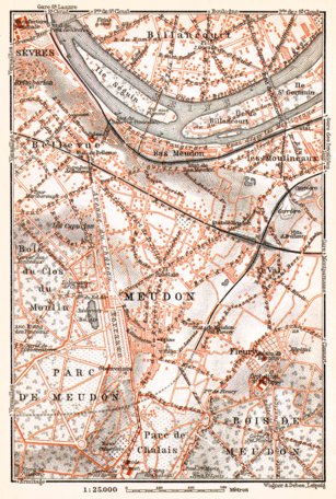 Waldin Meudon and environs map, 1931 digital map
