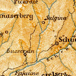 Waldin Montafon Valley map, 1906 digital map