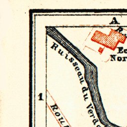 Waldin Montpellier city map, 1885 digital map