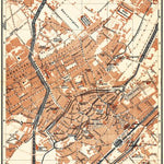 Waldin Mülhausen (Mulhouse) city map, 1905 digital map