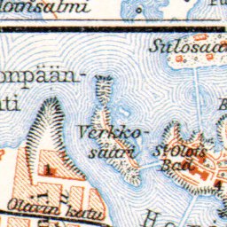 Waldin Nyslott (Savonlinna) town plan, 1914 digital map